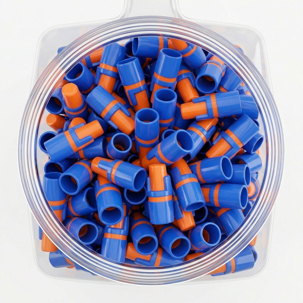Ideal 30-643J Twister® ProFLEX™ Mini Wire Connector, Orange/Blue (Jar of 500)