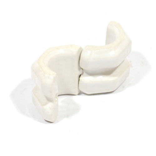 FLEXOTEK VS22 Victor Split Knob for Running Temporary Lighting, 1" Size, Glazed Porcelain