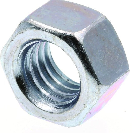Minerallac/Cully 40135J 3/8"-16 Finished Hex Nuts, Grade 2, Coarse Thread, Low Carbon, Zinc CR+3, Jar