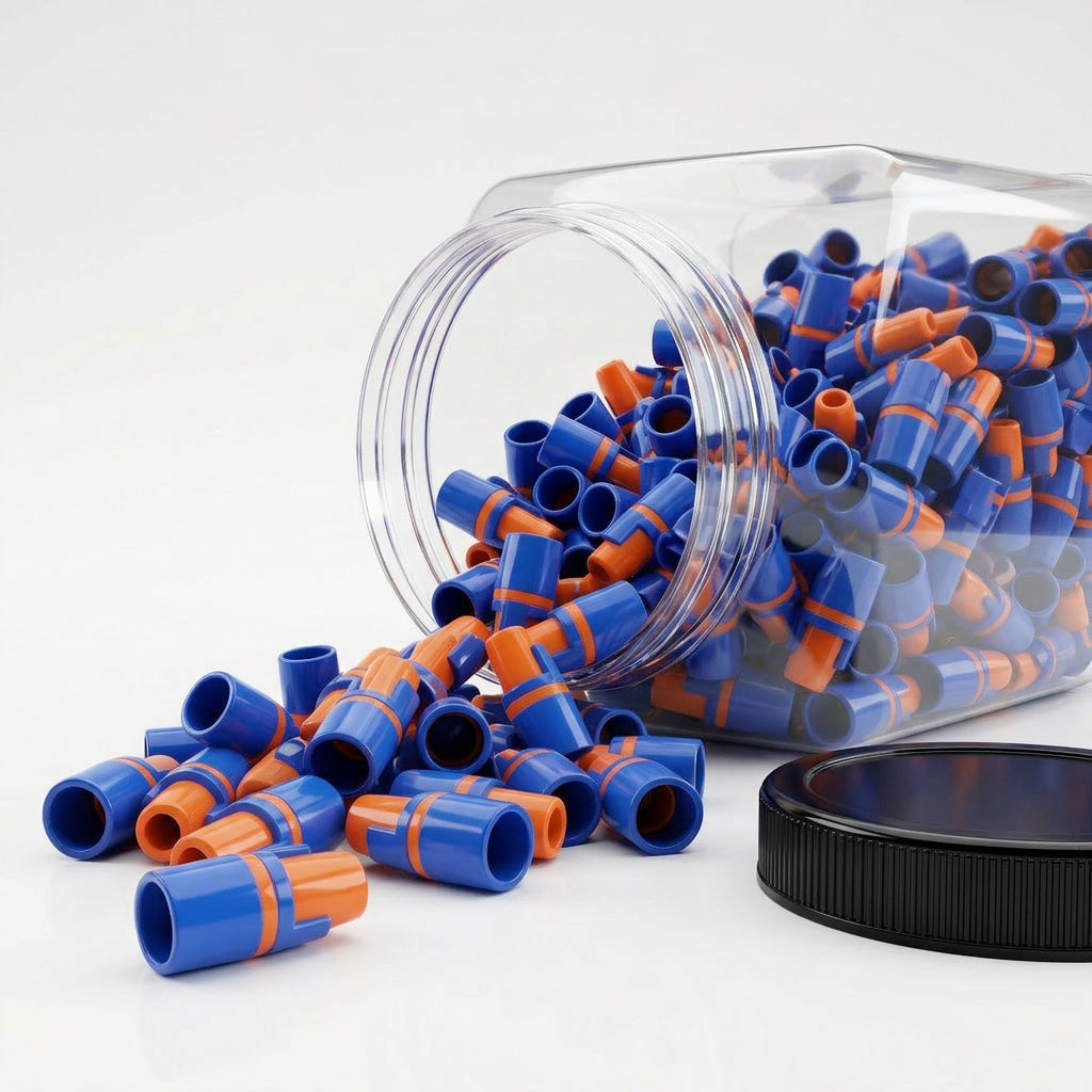 Ideal 30-643J Twister® ProFLEX™ Mini Wire Connector, Orange/Blue (Jar of 500)