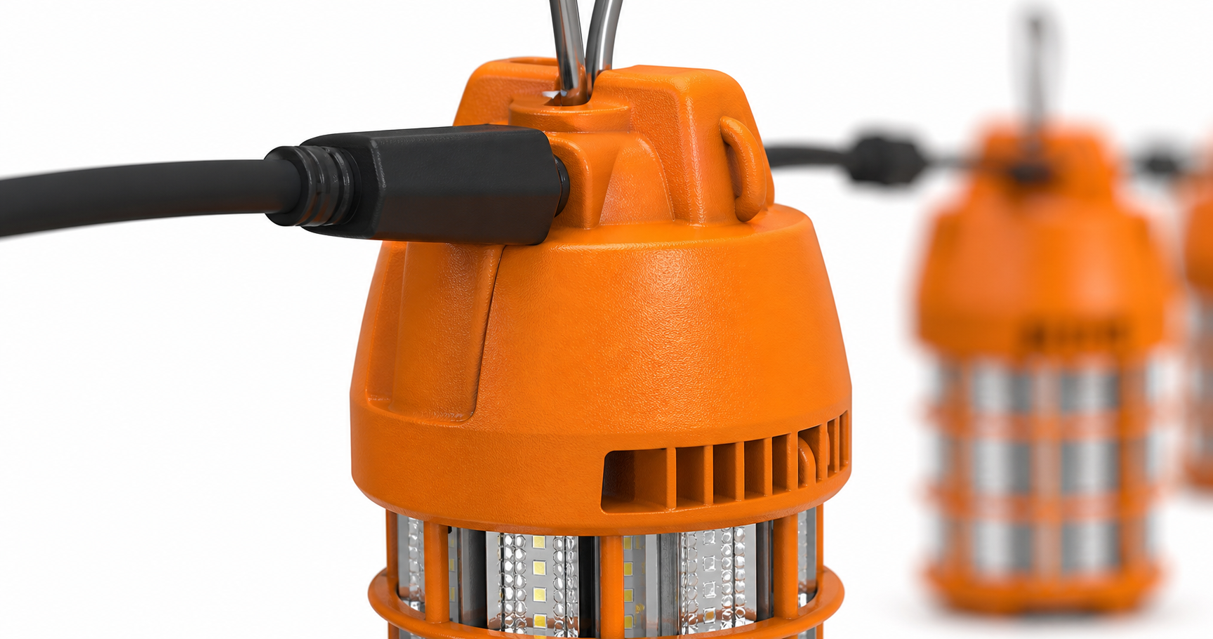 RAB LIGHTING TEMP17-100 100W Temporary LED Work Light 12000Lm 5000K 120-277V US Cord And Plug Linkable Up to 600W Maximum