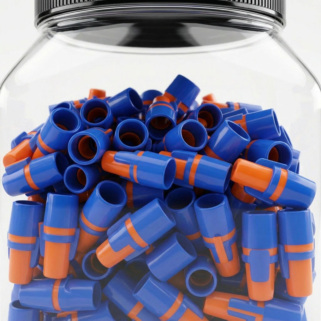 Ideal 30-643J Twister® ProFLEX™ Mini Wire Connector, Orange/Blue (Jar of 500)