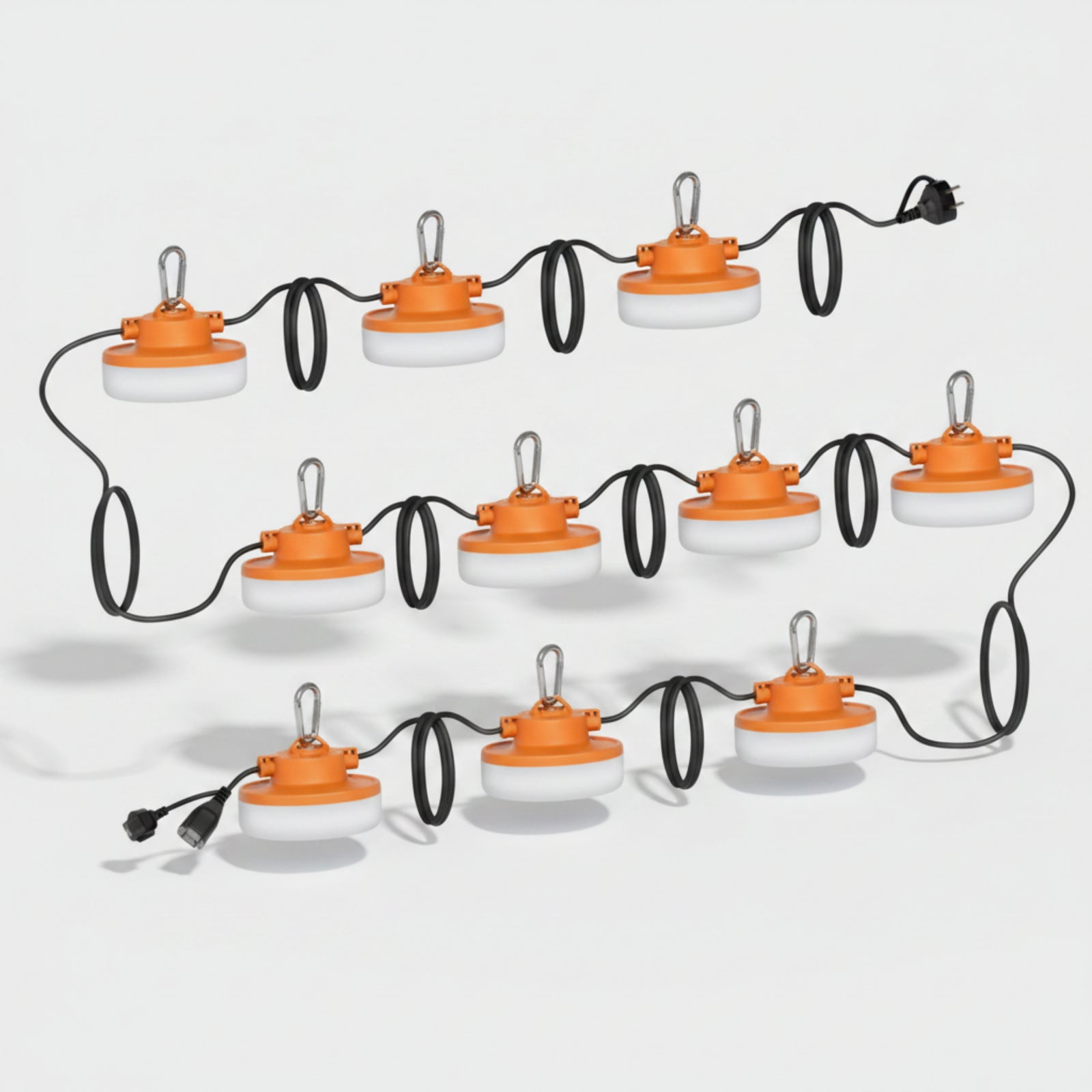 RAB STRING34-100 LED TEMP STRING LIGHT 100FT W/2-PRONG PLUG 130W16000Lm 50K 120V