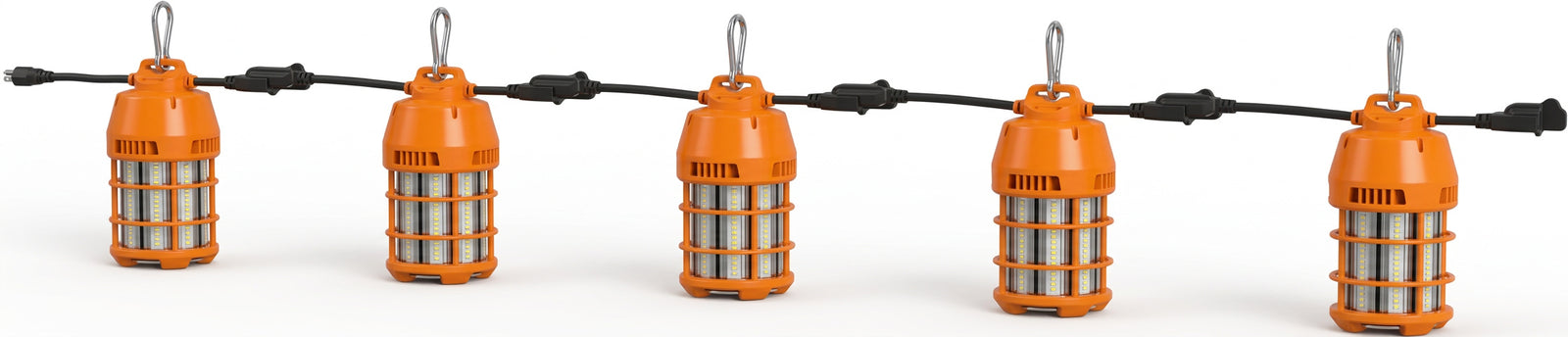 RAB LIGHTING TEMP17-100 100W Temporary LED Work Light 12000Lm 5000K 120-277V US Cord And Plug Linkable Up to 600W Maximum