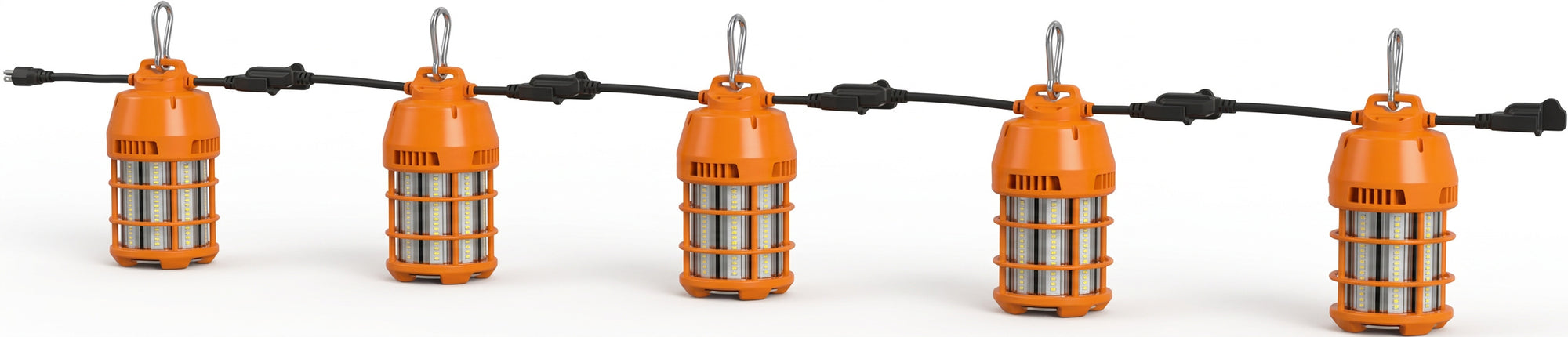 RAB LIGHTING TEMP17-100 100W Temporary LED Work Light 12000Lm 5000K 120-277V US Cord And Plug Linkable Up to 600W Maximum