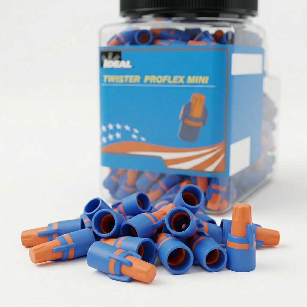 Ideal 30-643J Twister® ProFLEX™ Mini Wire Connector, Orange/Blue (Jar of 500)