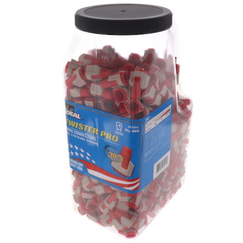 IDEAL ELECTRICAL 30-644J Twister® PRO 344 Wire Connector, Red/Tan (Box of 500)